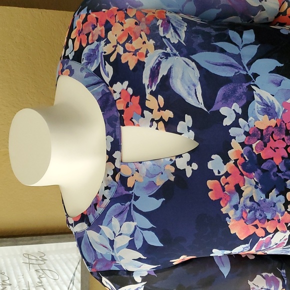 🆕️ ROZ & ALI Navy Floral Bell Sleeve Dress SIZE: 16 - Picture 2 of 11